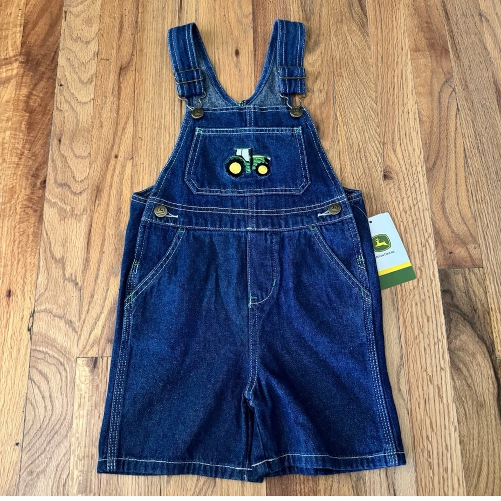 John Deere Denim Overalls with Tractor Patch Size 4T - Picture 2 of 4